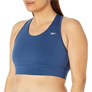 Reebok Womens Running Sports Bra Full Support Racerback Size 2XL Tulu Blue NWT‎